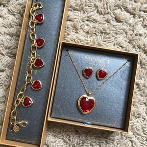 Monet earrings, necklace and bracelet set